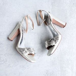 Badgley Mischka • The Alexa Embellished Block Heel • 7